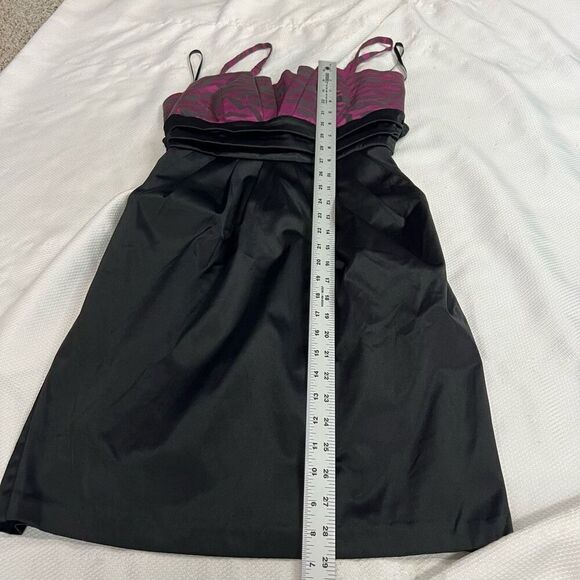 Y2K‎ Black Pink Zebra Print Mini Party Dress Sz S Semi Formal Vintage - Picture 7 of 8